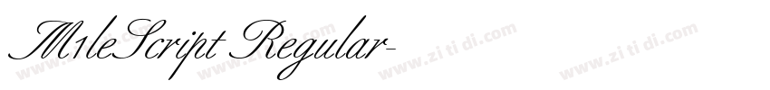 M1leScript Regular字体转换 M1leScript Regular字体转换